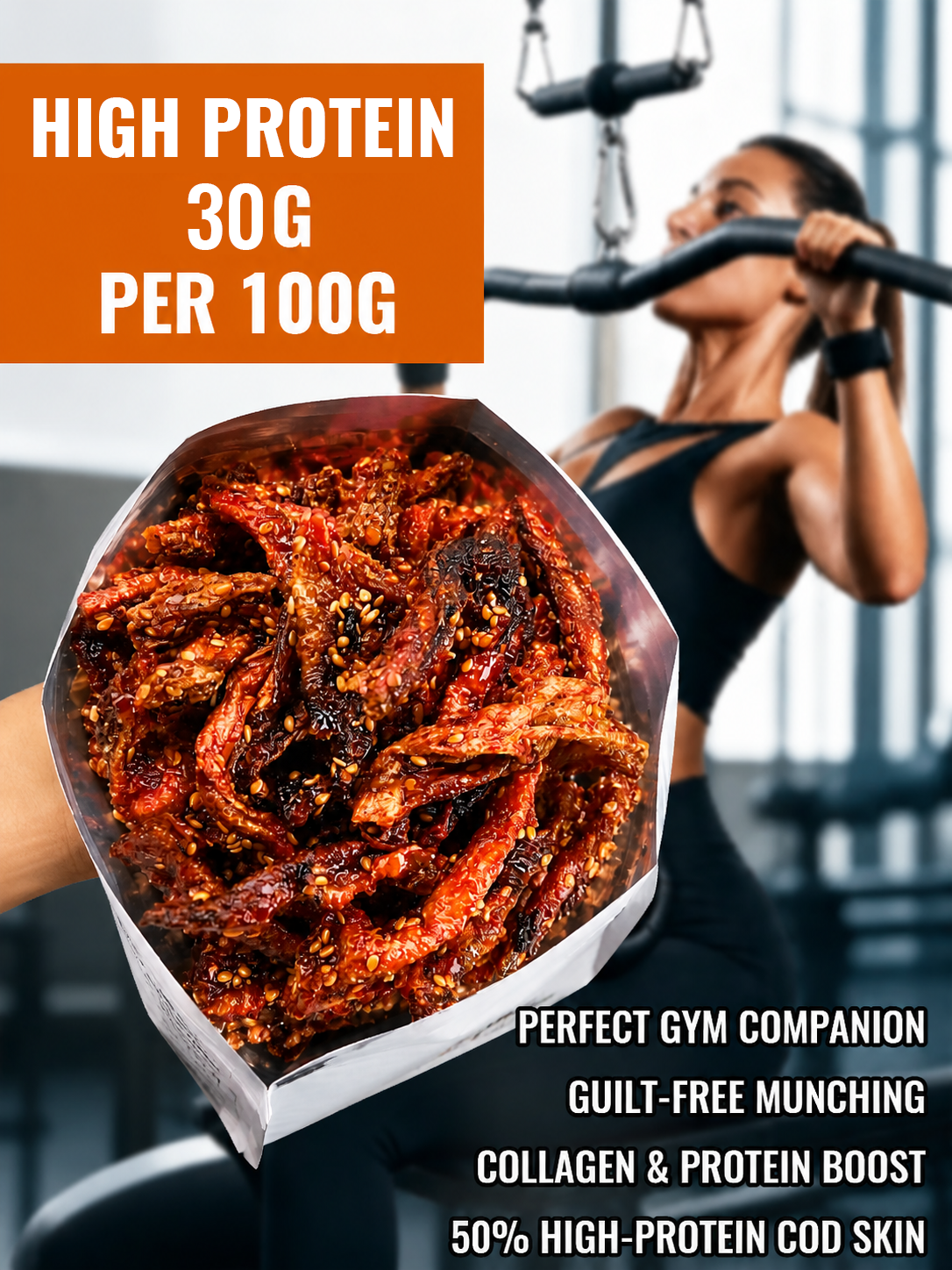 🌶️Premium Crispy Spicy Cod Skin Snack | Crunchy Seafood Chips-Luke