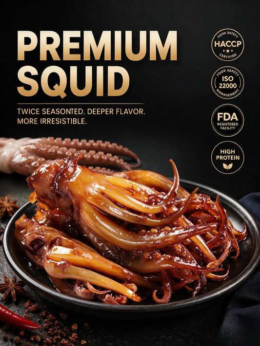 🦑BBQ Roasted Whole Squid Snack – Ready to Eat, Individually Wrapped-Luke