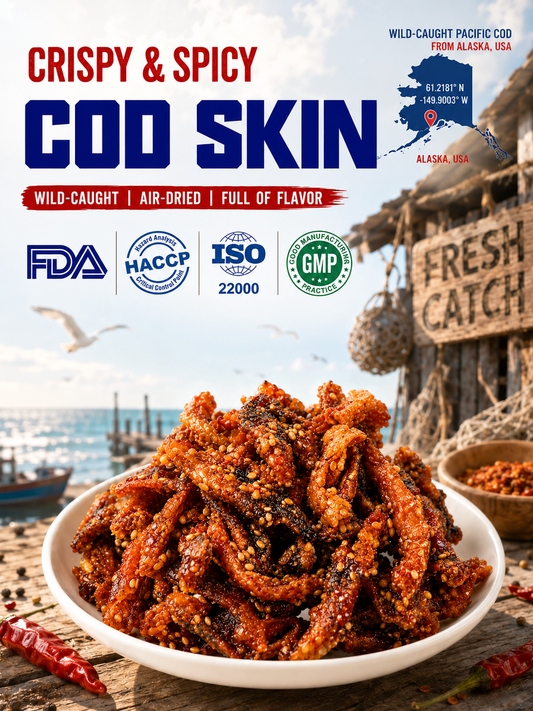 🌶️Premium Crispy Spicy Cod Skin Snack | Crunchy Seafood Chips-Luke